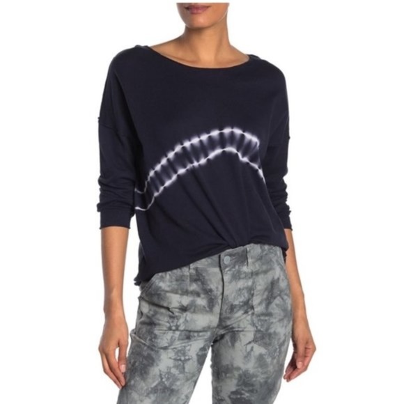 Democracy Tie Dye Long Sleeve Sweater - Picture 1 of 6